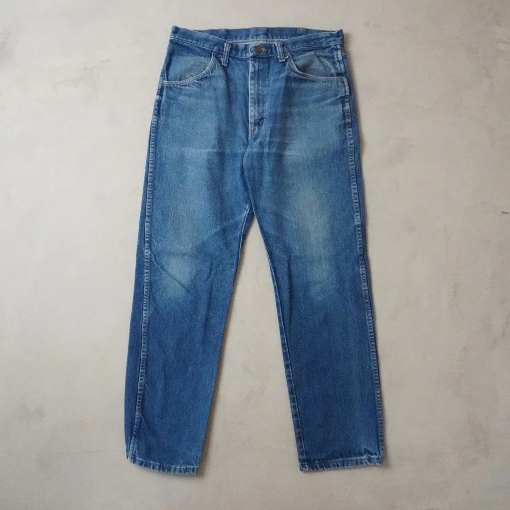 Vintage Rustler Regular Fit Jeans 34x32 Mens Blue Denim Straight Leg 90s